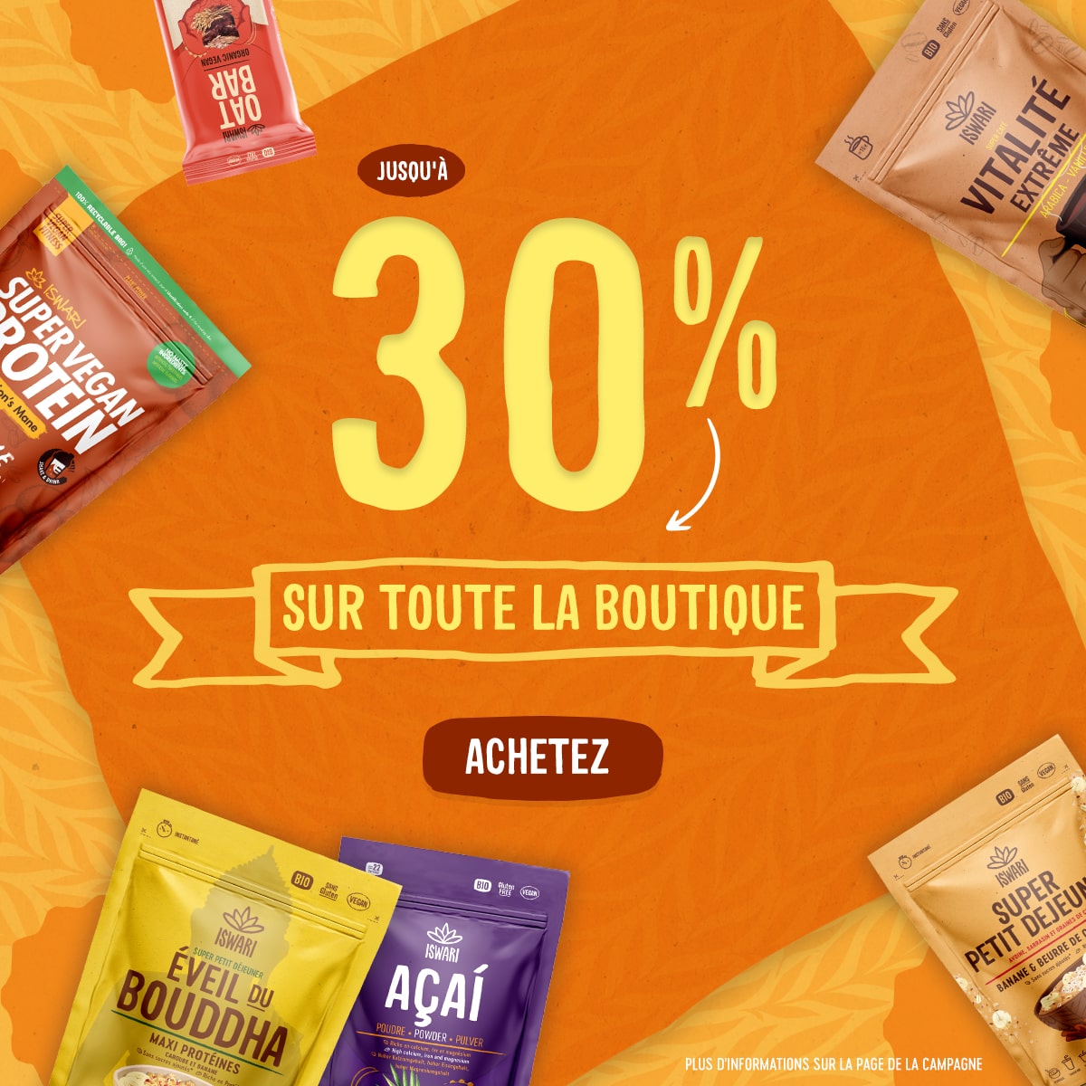 Jusqu'à 30% de remise dans tout le magasin